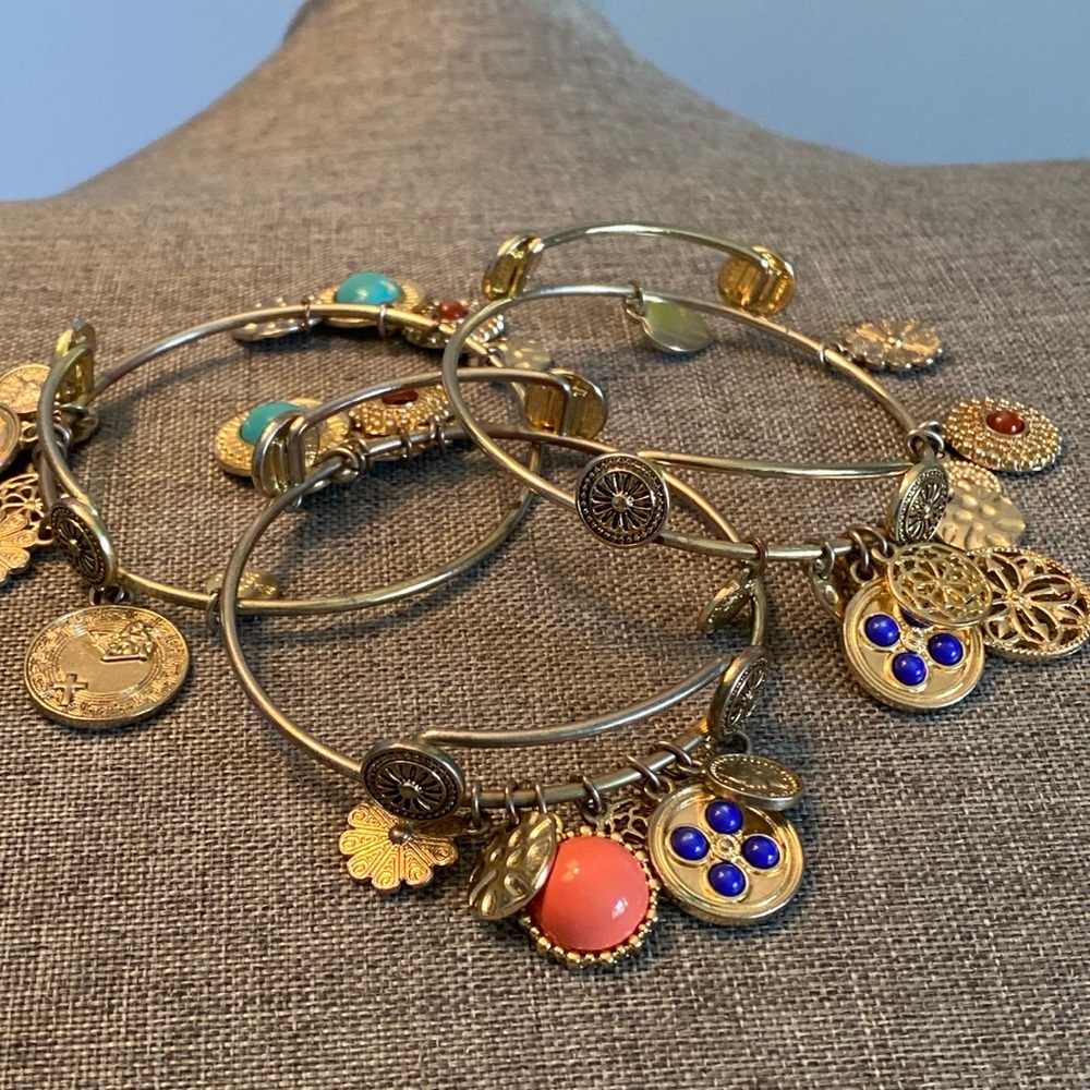 Vtg GRAZIANO Charm Bracelets (Lot of 3)